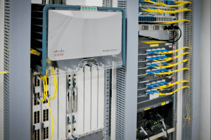 A Cisco ASR 9000 router connecting the Dedicated Cloud in the RBX2 datacenter